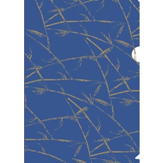 A4三層L型資料夾-藍底楊柳